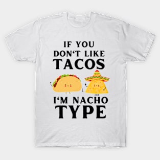 Funny Mexican Food with Tacos and Cervezas with Cute Sayings T-Shirt